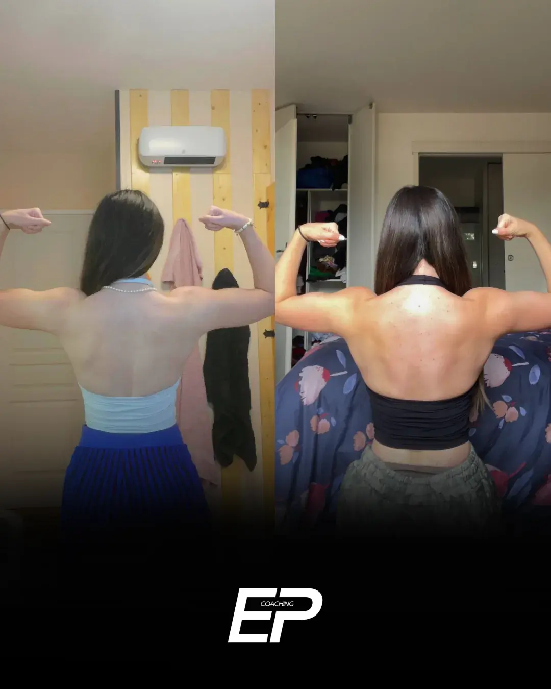 Cliente accompagnée par EP Coaching, photo avant et après
