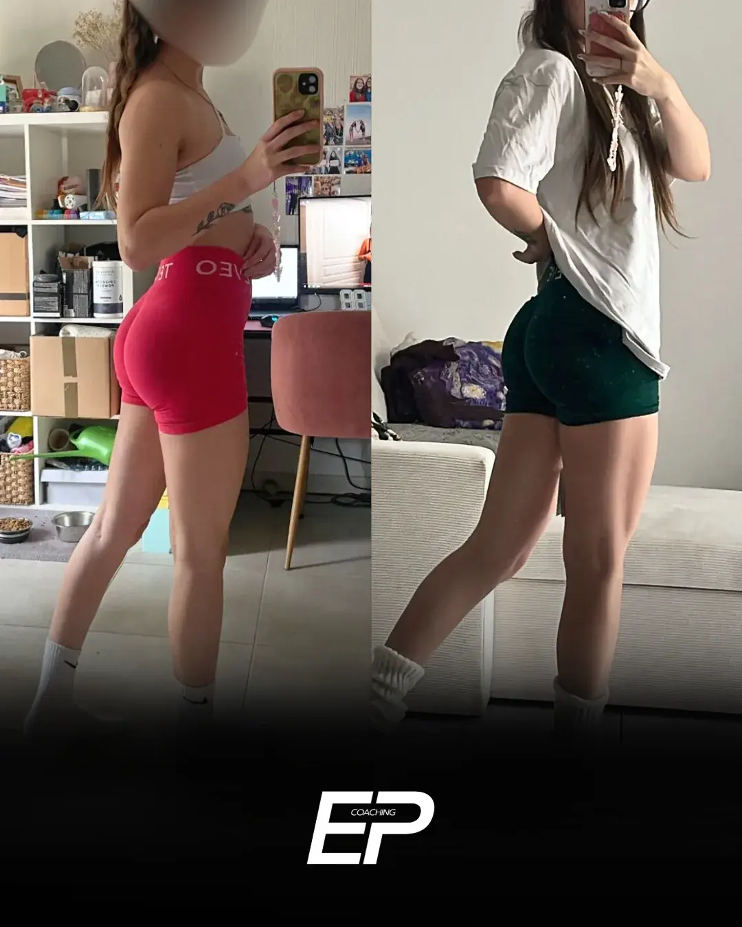 Cliente accompagnée par EP Coaching, photo avant et après